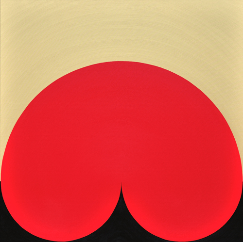 Wenlan Hu Frost - Red Curvescape on Gold and Black No.1 Wenlan Hu Frost - Red Curvescape on Gold and Black No.1