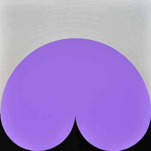 Wenlan Hu Frost - Purple Curvescape on Silver and Black No.1 Wenlan Hu Frost - Purple Curvescape on Silver and Black No.1