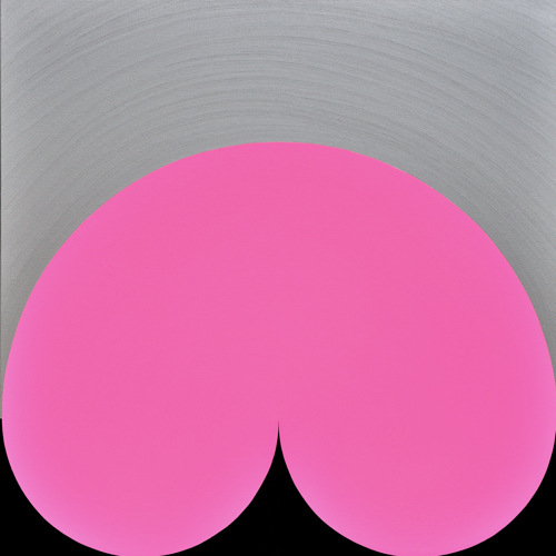 Wenlan Hu Frost - Pink Curvescape on Silver and Black No.1 Wenlan Hu Frost - Pink Curvescape on Silver and Black No.1