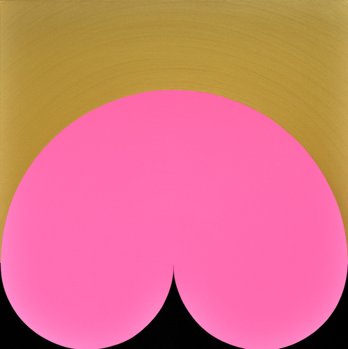 Wenlan Hu Frost - Pink Curvescape on Gold and Black No.1 Wenlan Hu Frost - Pink Curvescape on Gold and Black No.1