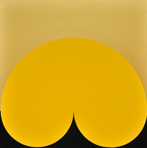 Wenlan Hu Frost - Yellow Curvescape on Gold and Black No.1 Wenlan Hu Frost - Yellow Curvescape on Gold and Black No.1