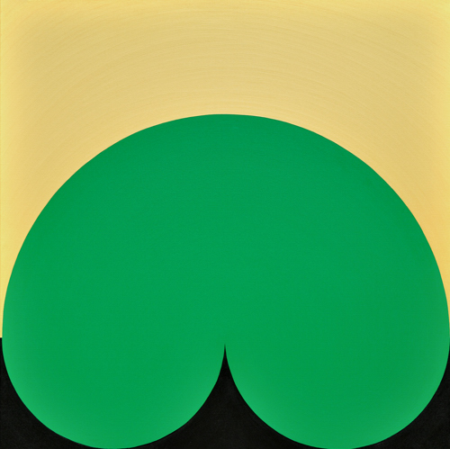 Wenlan Hu Frost - Green Curvescape on Gold and Black No.1 Wenlan Hu Frost - Green Curvescape on Gold and Black No.1