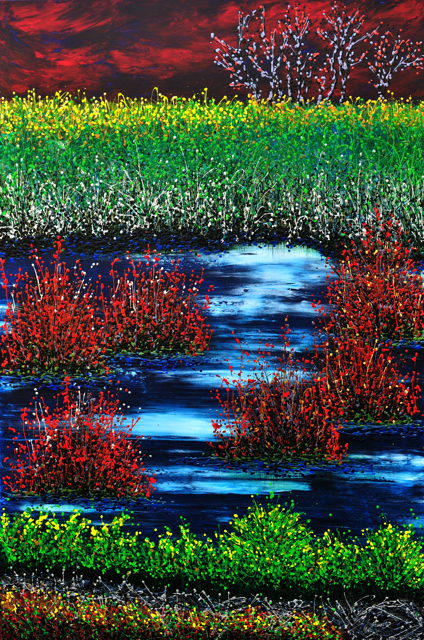 Wenlan Hu Frost - Natural Expressionism No. 16: Dream of A Texas Lake